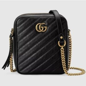 Gucci Marmont Matelasse Black Shoulder Crossbody